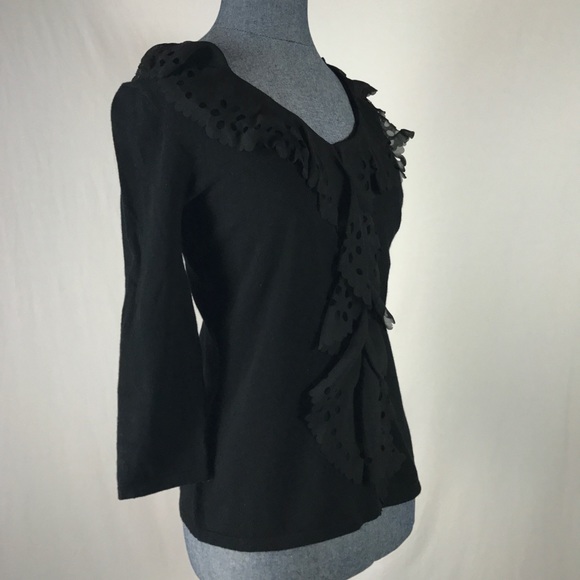 Cable & Gauge Womens Petite S Black Shirt Top - Picture 4 of 8
